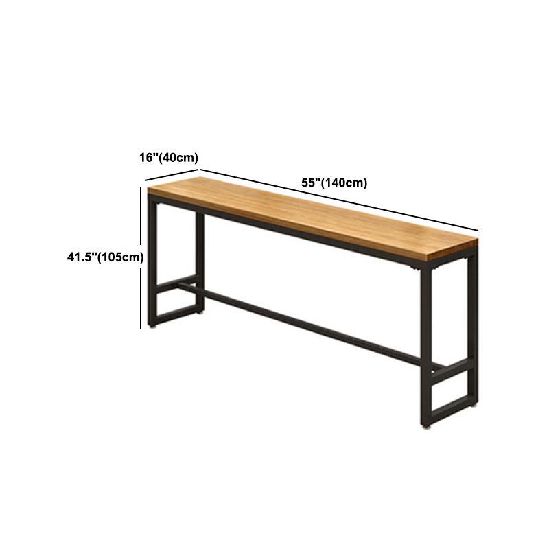 Tavolo da pranzo a barre in legno massiccio tavolo da pranzo industriale con base nera