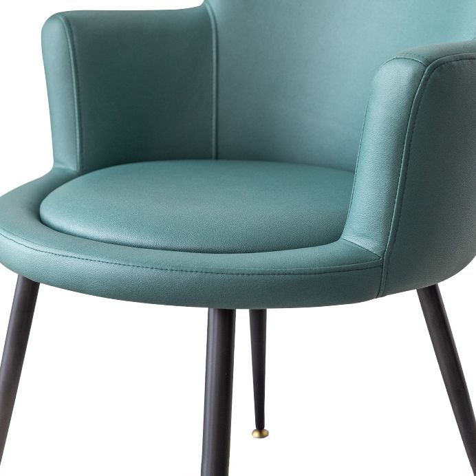 Contemporary Metal Dining Room Chair Upholstered Arm Single Dining Chair Clearhalo ' kitchen&dining_furn' 'Dining Chairs' 'Dining Tables & Seating' 'dining_chair' 'furn' 'furn_dining_chair' 'Furniture' 'furniture_dining_chair' 'Kitchen & Dining Furniture' 'kitchen' 1200x1200_9a7b78cd-4c5e-4b75-934b-eea62460a8c1