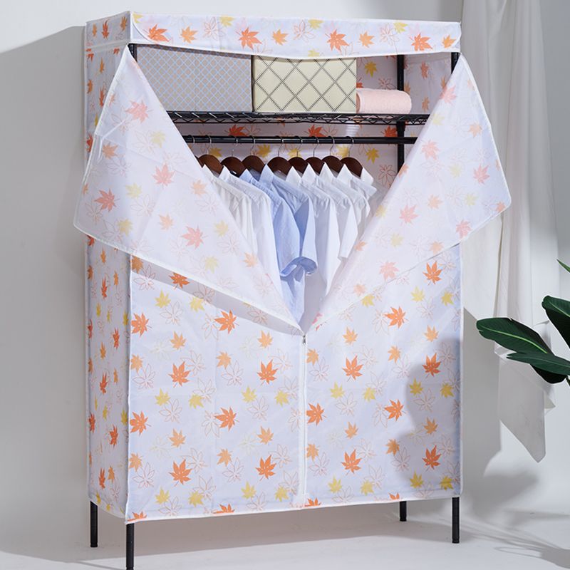 Placard de garde-robe en métal de style contemporain avec étagères réglables