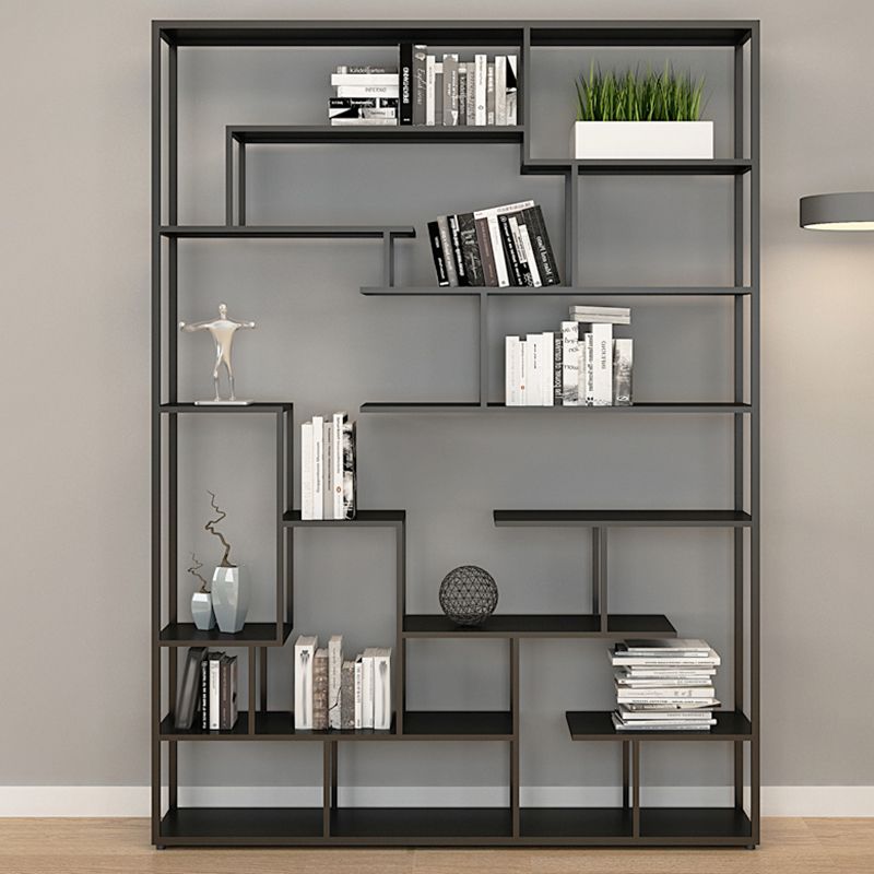 Modern Open Back Standard Bookshelf Metal Bookcase for Home Office Clearhalo 'Bookcases' 'furn' 'furn_bookcases' 'Furniture' 'Office Furniture' 1200x1200_9a81997e-8525-4a8d-b270-728d261407d6