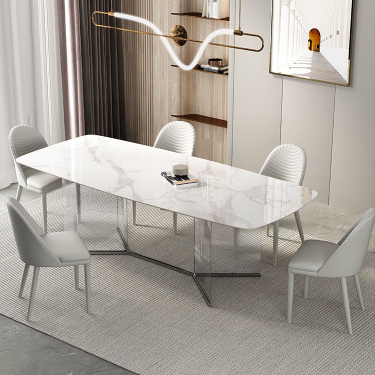 Modern 1/3/4/5/6 Pieces Dining Set Rectangle Sintered Stone Dining Table Set Clearhalo 'Dining Room Sets' 'Dining Tables & Seating' 'dining_room_set' 'furn' 'furn_dining_room_set' 'Furniture' 'furniture_dining_room_set' 'Kitchen & Dining Furniture' 1200x1200_9a820ca5-f254-4e4b-9290-d0bb5a04c944