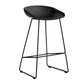 Nordic Style Plastic Bar Stools Footrest Indoor Counter Stool with Metal Legs