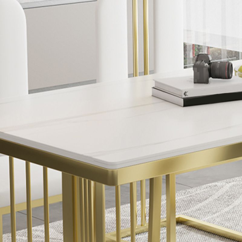 Glam 1/2/5/6/7 Pieces Gold Dinette Set with Sintered Stone Top Rectangle Dining Table Set Clearhalo 'Dining Room Sets' 'Dining Tables & Seating' 'dining_room_set' 'furn' 'furn_dining_room_set' 'Furniture' 'furniture_dining_room_set' 'Kitchen & Dining Furniture' 1200x1200_9a830a94-1f87-40de-aa99-453ed2a37a9a