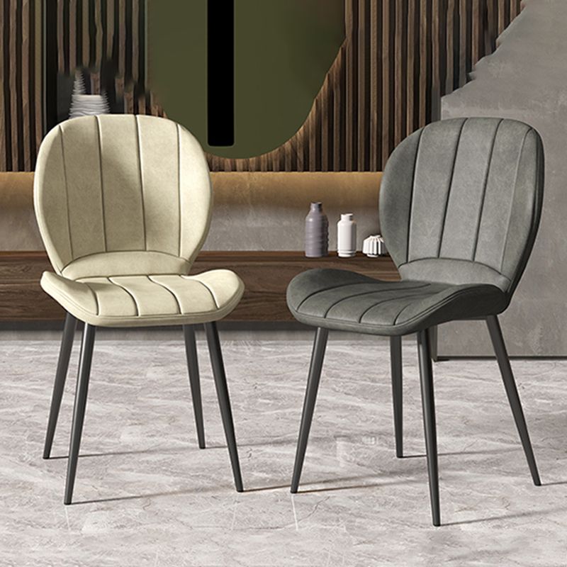 Nordic Style Kitchen Metal Dining Chair Wingback Dining Armless Side Chairs Clearhalo ' kitchen&dining_furn' 'Dining Chairs' 'Dining Tables & Seating' 'dining_chair' 'furn' 'furn_dining_chair' 'Furniture' 'furniture_dining_chair' 'Kitchen & Dining Furniture' 'kitchen' 1200x1200_9a8436bb-c459-467f-be39-1d90bb4f7ab5