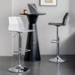 Modern Backrest Armless Counter Stool Iron Cafe Bar Stool with Plastic Cushion