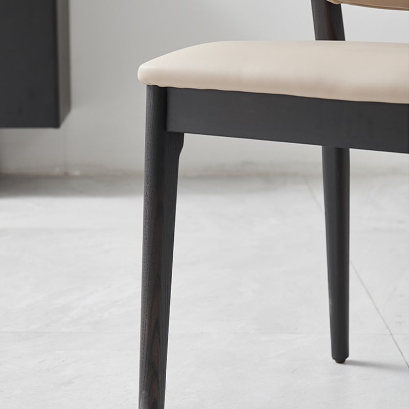ホームキッチンダイニングサイドチェアソリッドウッドレッグオープンバックチェア