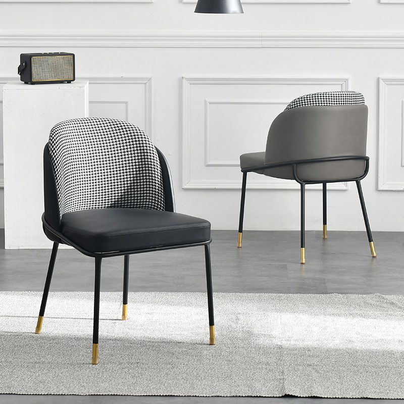 Nordic Dining Chairs Parsons Arm Chair for Kitchen with Metal Legs Clearhalo ' kitchen&dining_furn' 'Dining Chairs' 'Dining Tables & Seating' 'dining_chair' 'furn' 'furn_dining_chair' 'Furniture' 'furniture_dining_chair' 'Kitchen & Dining Furniture' 'kitchen' 1200x1200_9a8649c6-9742-40cd-a29c-85c85d43a7fb