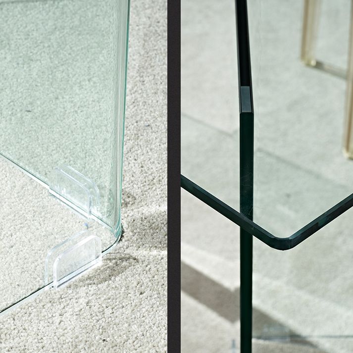 Contemporary Style Clear Tempered Glass Dining Table 2 Legs Table for Dining Room Clearhalo ' dining_table' 'Dining Tables & Seating' 'Dining Tables' 'Furniture' 'furniture_dining_table' 'Kitchen & Dining Furniture' 'kitchen&dining_furn' 'kitchen' 'kitchen_dining_table' 1200x1200_9a8a4909-a95a-4eca-bc49-6812e2153269