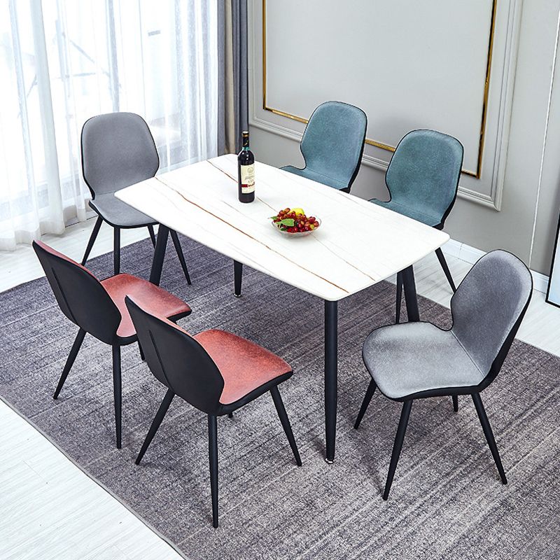 Contemporary Parsons Side Chair Matte Finish Armless Chair for Brasserie Clearhalo ' kitchen&dining_furn' 'Dining Chairs' 'Dining Tables & Seating' 'dining_chair' 'Furniture' 'furniture_dining_chair' 'Kitchen & Dining Furniture' 'kitchen' 1200x1200_9a8a813b-f737-4fa1-aca9-045ff0f7281a