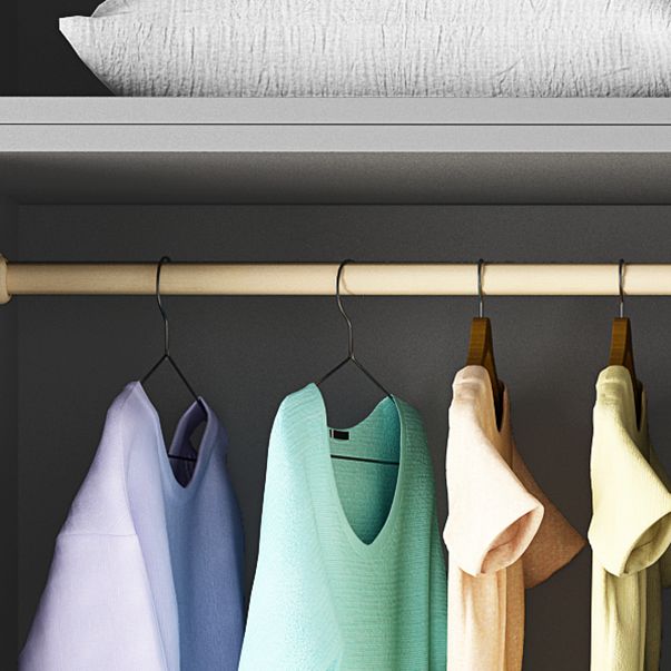 Moderne garderobe -kast met planken Engineered Wood Garderobe Armoire