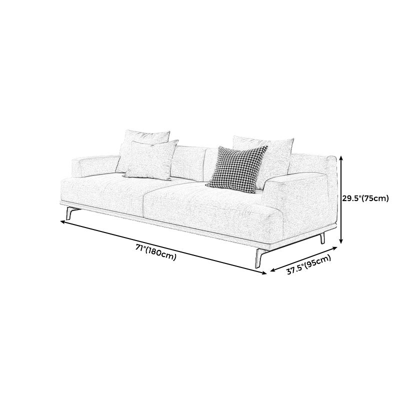 Ivory Fabric Settee Standard Charles Of London Tight Back Loveseat Clearhalo 'furn' 'furn_sofas' 'Furniture' 'furniture_sofas' 'kitchen' 'kitchen_sofas' 'Living Room Furniture' 'Sofa' 'sofas' 1200x1200_9a8be528-4868-4254-a164-4ab2d6184666