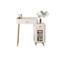 Contemporary White Slate Dresser 31.1-In High Vanity Dressing Table Set with Drawers
