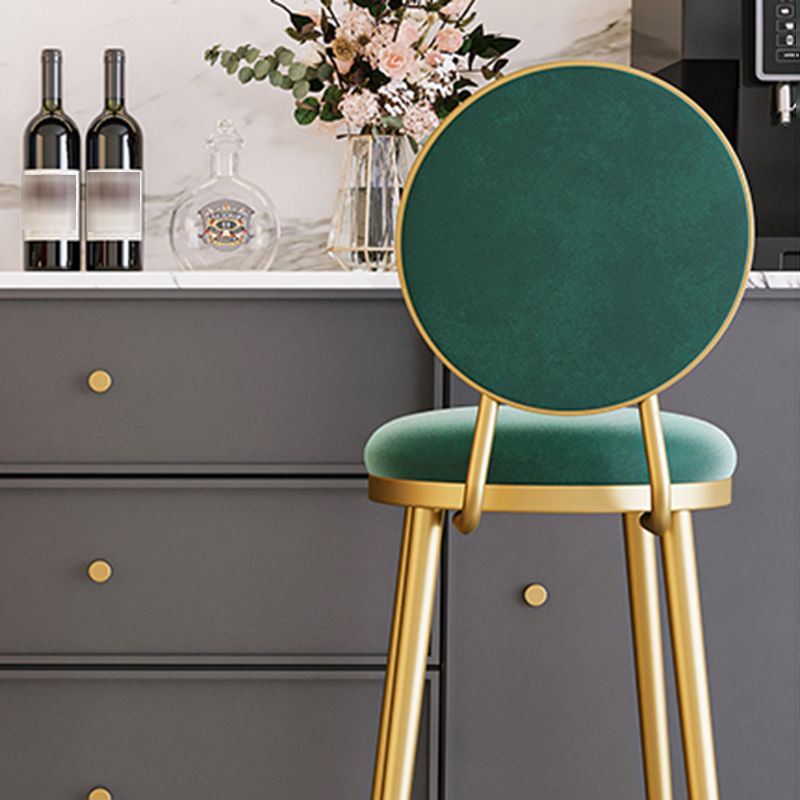 Nordic Design Upholstered Bar Stools for Home Luxury Low Back Round Stools Clearhalo 'Bar Furniture' 'Bar Stools' 'bar_stools' 'furn' 'furn_bar_stools' 'Furniture' 'furniture_bar_stools' 'Kitchen & Dining Furniture' 1200x1200_9a8f3f5a-4536-4376-93b2-6926c0920c36