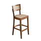 Modern Style Low Back Barstool Wooden Counter Bar Stool with Wood Legs