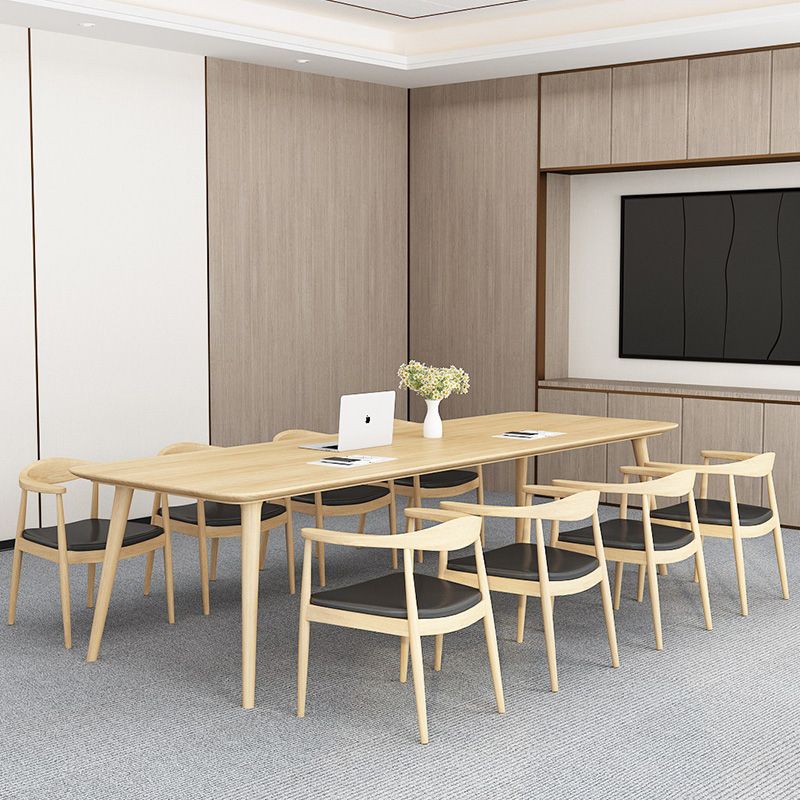 Contemporary Solid Wood Writing Desk Rectangular Office Desk Clearhalo 'furn' 'furn_office_desk' 'Furniture' 'Office Desks' 'Office Furniture' 'office_desk' 1200x1200_9a939888-9235-40e9-a488-11b203398e23