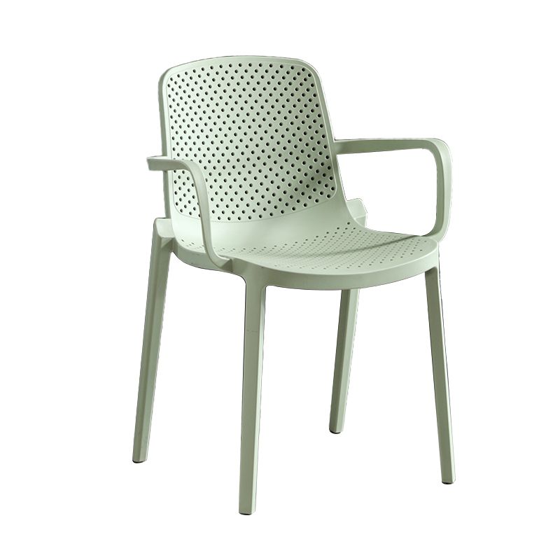 Scandinavian Dining Arm Chairs Plastic Solid Back Armchairs (Set of 4) Clearhalo ' kitchen&dining_furn' 'Dining Chairs' 'Dining Tables & Seating' 'dining_chair' 'furn' 'furn_dining_chair' 'Furniture' 'furniture_dining_chair' 'Kitchen & Dining Furniture' 'kitchen' 1200x1200_9a9648a6-a78e-4ffb-bc2f-fc8c918fcae1