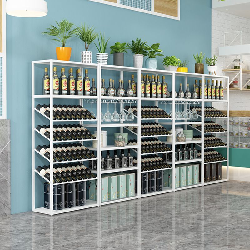 キッチン用のコンテンポラリーフロアワインボトルラックアイアンボトルホルダー