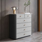 Commode contemporaine en pierre de 15,6 pouces de largeur avec 6 tiroirs