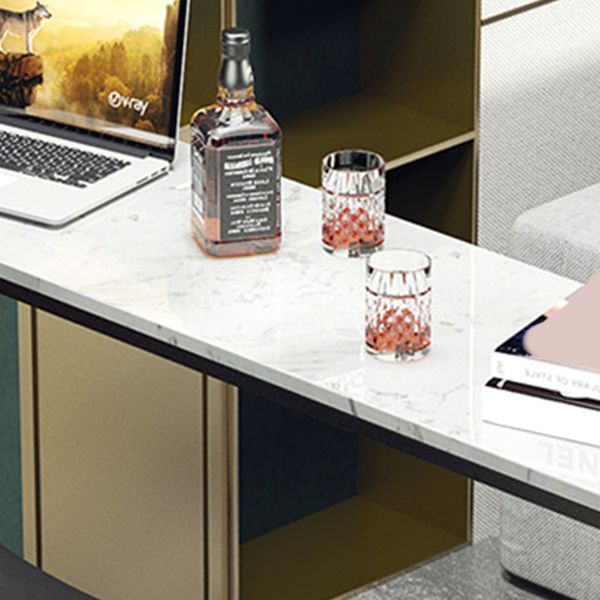 Modern Rectangle Pub Table Set 1/4 Pieces Marble Top Bar Table with Metal Stools Clearhalo 'Bar Furniture' 'furn' 'furn_home_bar_bar_sets' 'Furniture' 'Home Bars & Bar Sets' 'home_bar_bar_sets' 'Kitchen & Dining Furniture' 1200x1200_9a9b4df1-2ad4-41f0-8255-b7b5decc1310