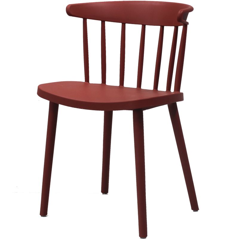 Modern Style Stackable Plastic Chair Windsor Back Folding Side Chair 16.5"x15"x29.9" Clearhalo 'Dining Chairs' 'Dining Tables & Seating' 'dining_chair' 'furn' 'furn_dining_chair' 'Furniture' 'furniture_dining_chair' 'Kitchen & Dining Furniture' 1200x1200_9a9b5b01-8881-43a9-872e-5d706469c261