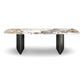 Simplicity Rectangle Dining Room Table Sintered Stone Table with Double Pedestal Clearhalo ' dining_table' 'Dining Tables & Seating' 'Dining Tables' 'furn' 'furn_dining_table' 'Furniture' 'furniture_dining_table' 'Kitchen & Dining Furniture' 'kitchen&dining_furn' 'kitchen' 'kitchen_dining_table' 1200x1200_9a9c5e5c-8892-4bb6-a219-65a50bbf993b