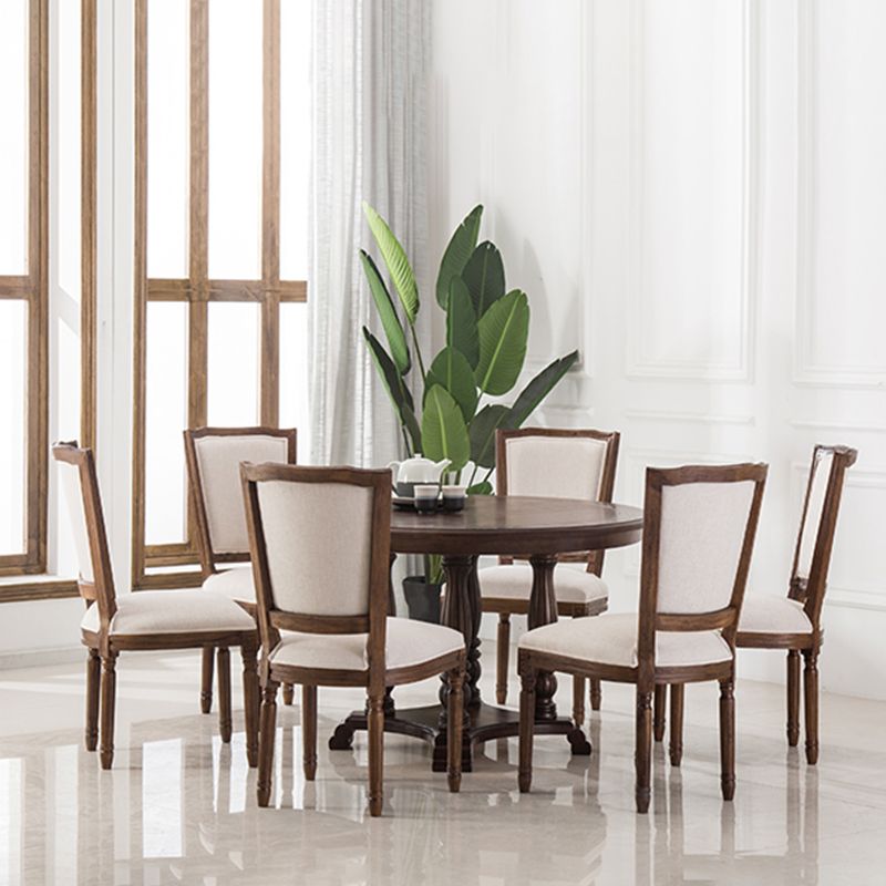 Traditional Wood Dining Armless Chair Open Back Dining Side Chair for Home Use Clearhalo ' kitchen&dining_furn' 'Dining Chairs' 'Dining Tables & Seating' 'dining_chair' 'furn' 'furn_dining_chair' 'Furniture' 'furniture_dining_chair' 'Kitchen & Dining Furniture' 'kitchen' 1200x1200_9a9cbe9b-cf7e-495f-89c9-65d20d550bab