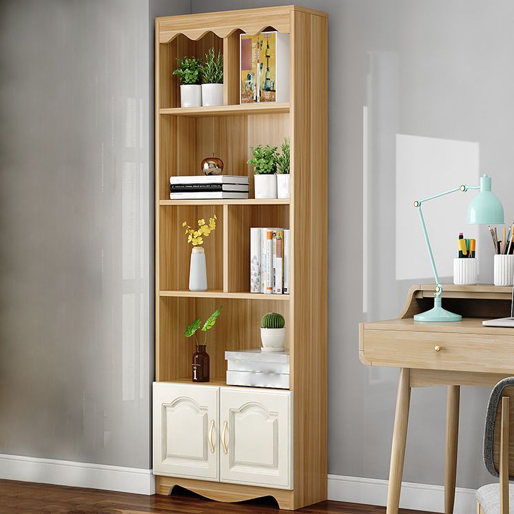 Modern Standard Bookcase Wooden Bookshelf with Rectangle Shelves