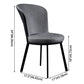 Glam Style Upholstered Armless Side Chair Metal 4 Black Finish Legs Solid Back Chairs Clearhalo ' kitchen&dining_furn' 'Dining Chairs' 'Dining Tables & Seating' 'dining_chair' 'furn' 'furn_dining_chair' 'Furniture' 'furniture_dining_chair' 'Kitchen & Dining Furniture' 'kitchen' 1200x1200_9a9d6504-8d26-4a29-b9eb-d872b13b48ea
