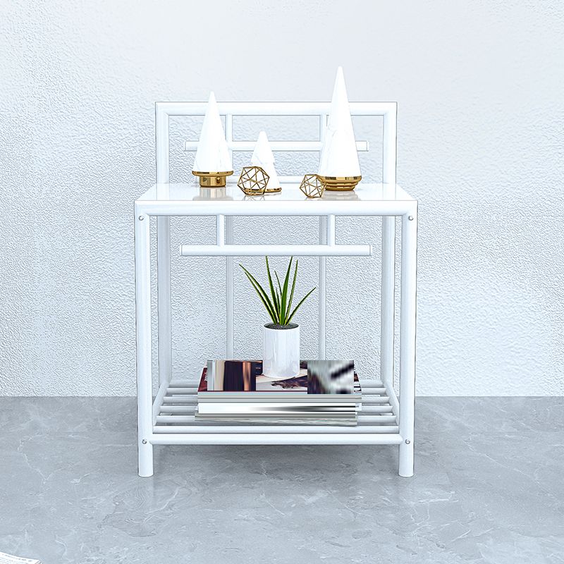 1 Shelf Glam Nightstand Metal Legs Included Night Table Open Storage ,23.6" Tall Clearhalo 'Bedroom Furniture' 'furn' 'furn_night_stand' 'Furniture' 'night_stand' 'Nightstands' 1200x1200_9a9e06ef-80f5-4f05-bcaa-ffe540aa0b2c