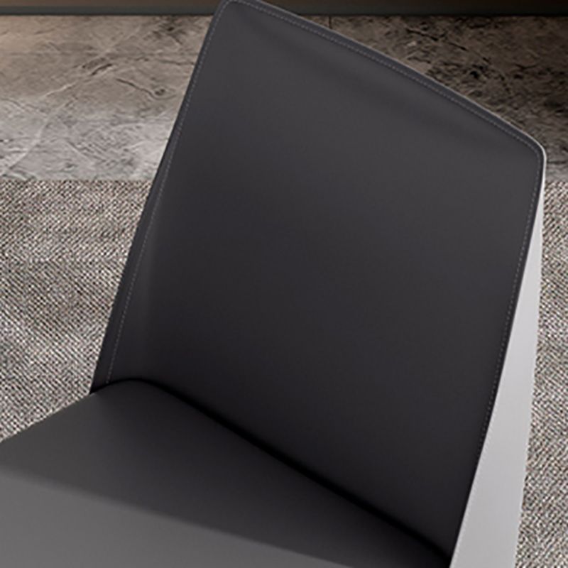 Glam Leather Kitchen and Dining Room Chair Solid Back Chair(Set of 2) Clearhalo 'Dining Chairs' 'Dining Tables & Seating' 'dining_chair' 'furn' 'furn_dining_chair' 'Furniture' 'furniture_dining_chair' 'Kitchen & Dining Furniture' 1200x1200_9a9e7381-45ef-4256-b51f-7035b53dfa89