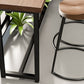Juego de mesa de bar rectangular industrial, mesa de bar y taburetes de metal y madera maciza, 1/4 Uds.
