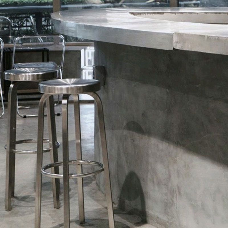 Industrial Style Armless Barstool Stainless Steel Counter Stools for Coffee Shop, 1 Piece Clearhalo 'Bar Furniture' 'Bar Stools' 'bar_stools' 'furn' 'furn_bar_stools' 'furniture_bar_stools' 'Kitchen & Dining Furniture' 'kitchen&dining_furn' 'kitchen' 'kitchen_furn' Furniture' 1200x1200_9a9f2708-2bff-4f6e-a4c6-cf87d7a6621e