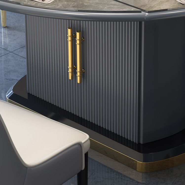 Contemporary Style Sintered Stone Dining Table with Self-Storing Leaf and Pedestal Base Clearhalo 'Dining Room Sets' 'Dining Tables & Seating' 'dining_room_set' 'furn' 'furn_dining_room_set' 'Furniture' 'furniture_dining_room_set' 'Kitchen & Dining Furniture' 'kitchen&dining_furn' 'kitchen' 1200x1200_9a9f49d8-3e8d-4692-891e-f9b4427167ad