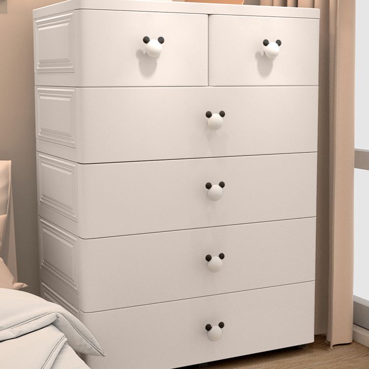 Armadio in plastica non ostacolo con cassetti contemporanei mobili per archiviazione interno