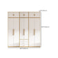 Contemporary Freestanding Wardrobe Engineered Wood White Wardrobe