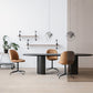 Solid Wood Contemporary Oval Table Black Wood Top Table with Double Pedestal Clearhalo 'Dining Tables & Seating' 'Dining Tables' 'dining_table' 'furn' 'furn_dining_table' 'Furniture' 'furniture_dining_table' 'Kitchen & Dining Furniture' 1200x1200_9aa0d88c-941d-4dd1-aebf-294e3175584e