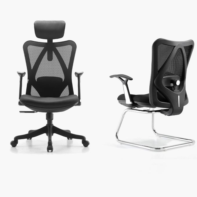 Office High Back Executive Chair Modern Adjustable Arms Ergonomic Mesh Task Chair Clearhalo 'furn' 'furn_office_chair' 'Furniture' 'Office Chairs' 'Office Furniture' 'office_chair' 1200x1200_9aa0f181-6fef-4d12-91ab-884a5e491f05