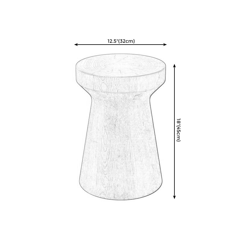 スクエアブロックベースデザインカクテルテーブルソリッドウッドラウンドコーヒーテーブル