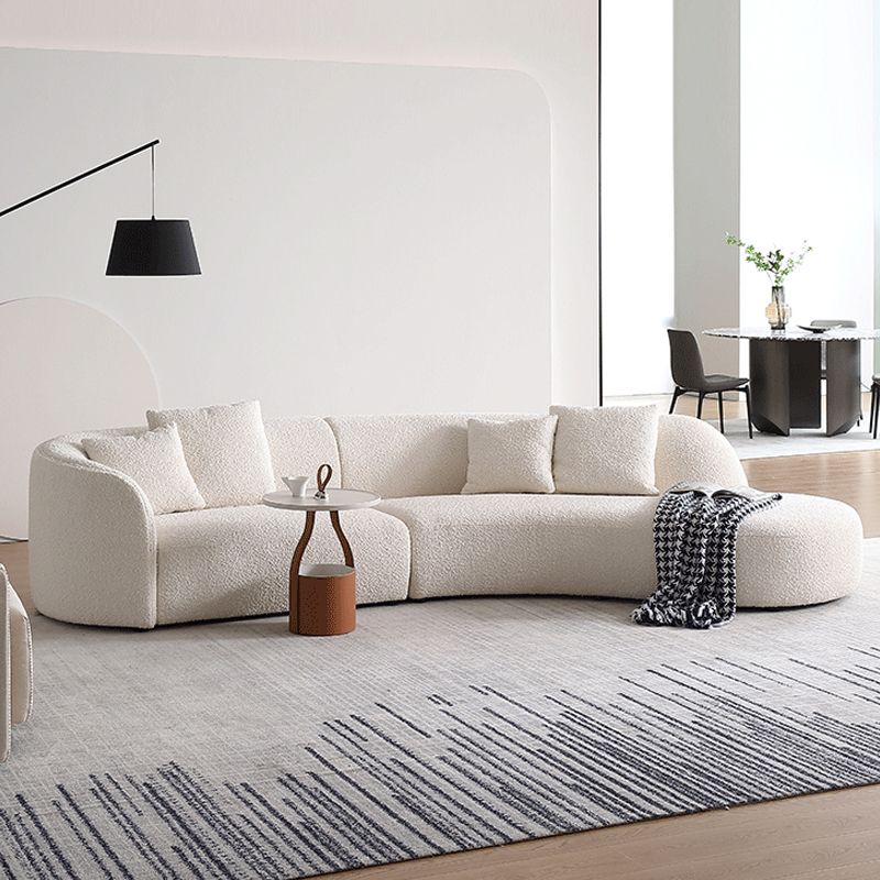 Beige Fabric Sectional Sofa Sloped Arm Sectional with Pillows Clearhalo 'furn' 'furn_sectionals' 'Furniture' 'Living Room Furniture' 'Sectionals' 1200x1200_9aa1718b-c4bf-403e-abf3-4b7c7452b11e