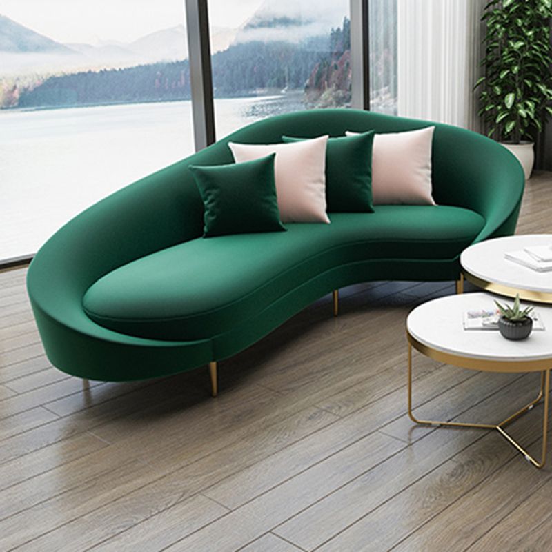 Divano curvo contemporaneo con braccio inclinata e schiena stretta per l'appartamento