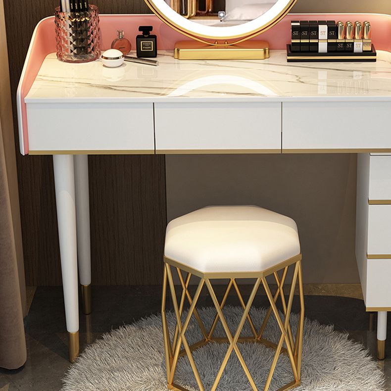 Wooden Vanity Desk Storage Box Vanity Dressing Table for Bedroom