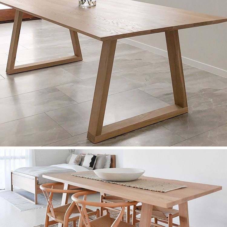 Solid Wood Top Table Traditional Luxury Table with Sled Base Clearhalo 'Dining Tables & Seating' 'Dining Tables' 'dining_table' 'furn' 'furn_dining_table' 'Furniture' 'furniture_dining_table' 'Kitchen & Dining Furniture' 1200x1200_9aa45b72-500a-4f17-a221-26c49f1fb41e