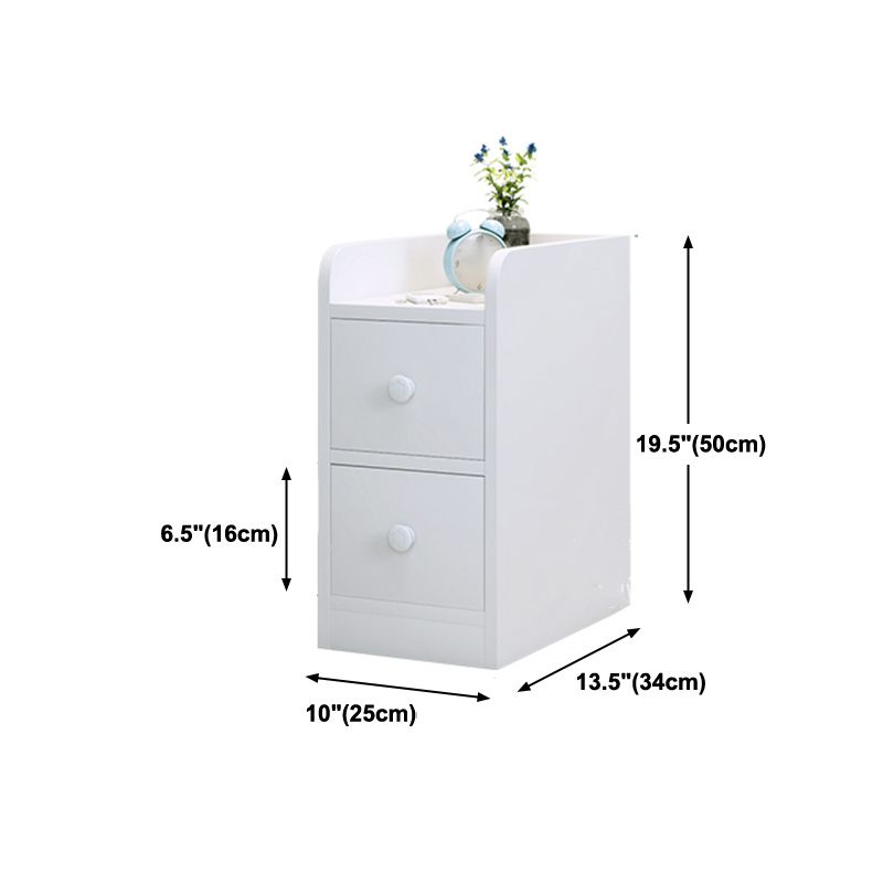 Platos modernos Camino de noche Mesa nocturna de almacenamiento de cajones de 20 ''