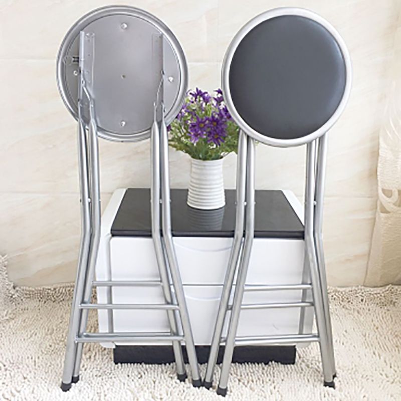 Modern Armless Foldable Counter Stool Steel Cashier Bar Stool with Pedal Clearhalo 'Bar Furniture' 'Bar Stools' 'bar_stools' 'furn' 'furn_bar_stools' 'furniture_bar_stools' 'Kitchen & Dining Furniture' 'kitchen&dining_furn' 'kitchen' 'kitchen_furn' Furniture' 1200x1200_9aa55a47-6d50-44fa-b465-b4ba89b785d9