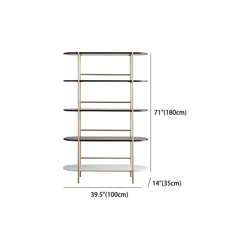 Modern Style Bookcase Metal Frame Open Back Bookshelf for Office Use Clearhalo 'Bookcases' 'furn' 'furn_bookcases' 'Furniture' 'Office Furniture' 1200x1200_9aa68e5a-5a11-4335-b2fe-2835d8ccafd9