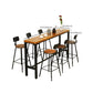 Iron and Wood Rectangular Table Modern Style Milk Tea Shop Cafe Bar Table Clearhalo 'Bar Furniture' 'Bar Tables' 'bar_tables' 'furn' 'furn_bar_tables' 'Furniture' 'Kitchen & Dining Furniture' 1200x1200_9aa6e241-4ad4-4374-add4-e515c2582dee