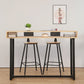 Contemporary Solid Wood Top Rectangle Bar Dining Table for Living Room