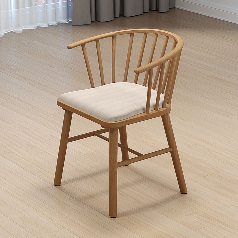 Zeitgenössischer Esszimmer Massives Holz offener Rückseite Esstuhl