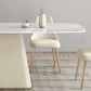 Nordic 1/2/5/7 Pieces Dining Set Sintered Stone White Table with Leather Chairs Dining Set Clearhalo 'Dining Room Sets' 'Dining Tables & Seating' 'dining_room_set' 'furn' 'furn_dining_room_set' 'Furniture' 'furniture_dining_room_set' 'Kitchen & Dining Furniture' 'kitchen&dining_furn' 'kitchen' 1200x1200_9aa86c72-da90-465d-a879-4c75083a7047