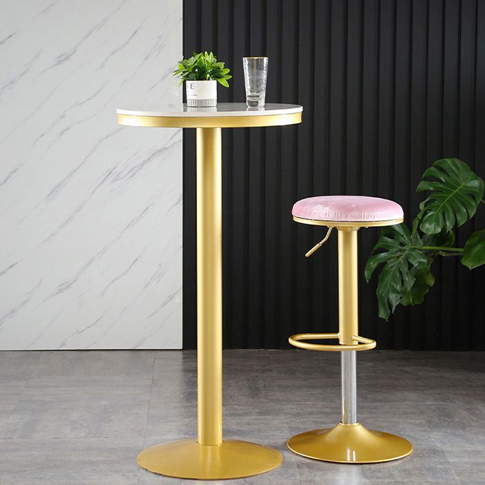 Glam Matte Finish Velvet Counter Stool Adjustable Height Footrest Barstool Clearhalo 'Bar Furniture' 'Bar Stools' 'bar_stools' 'furn' 'furn_bar_stools' 'Furniture' 'furniture_bar_stools' 'Kitchen & Dining Furniture' 1200x1200_9aa8d935-14b1-4253-87af-a72ba522a724